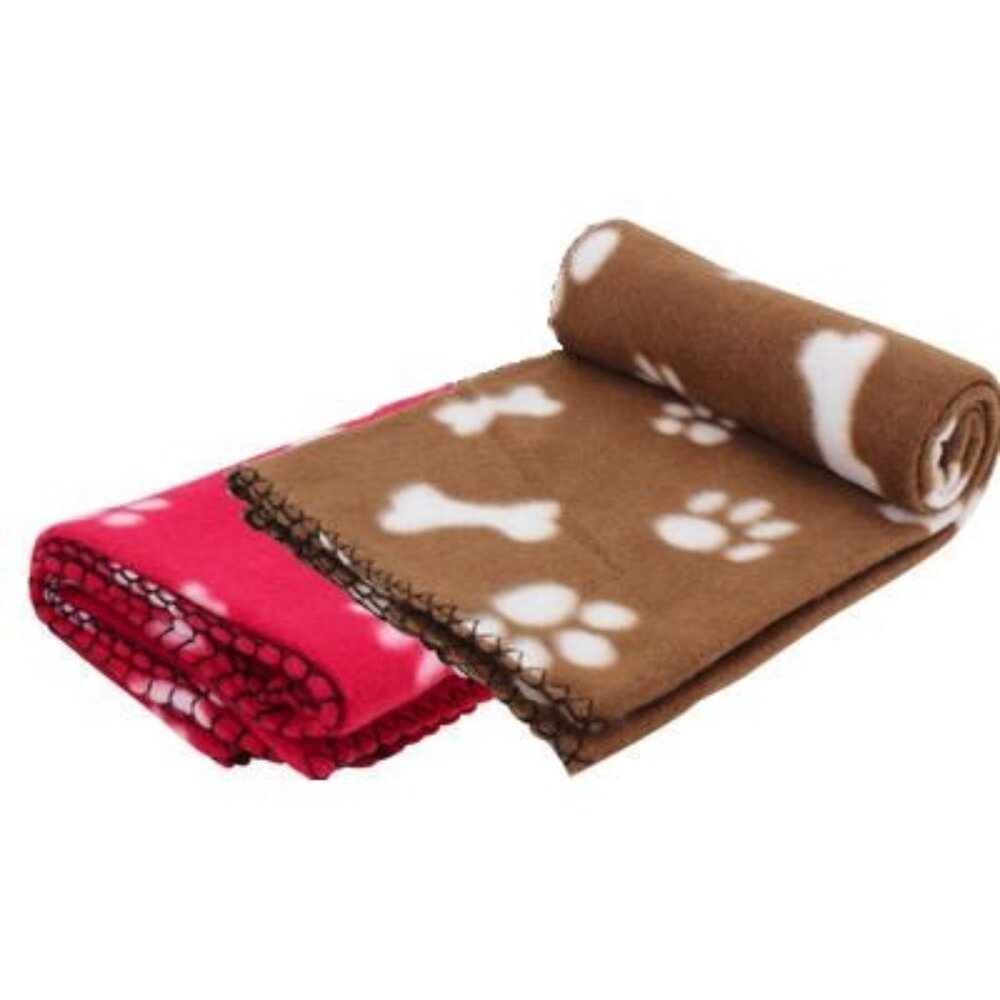 6 Soft Fleece Small Dog Pet Blankets NWT Size 30in x 21in